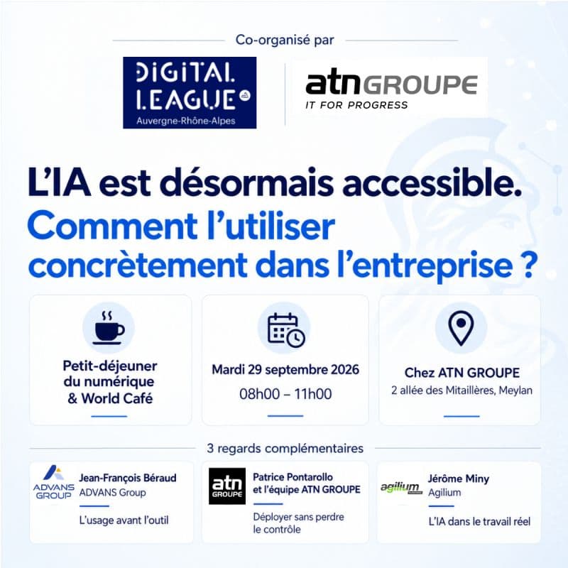 đ€ LâIA est dĂ©sormais accessible. Le vĂ©ritable enjeu est de savoir comment lâutiliser concrĂštement dans lâentreprise.